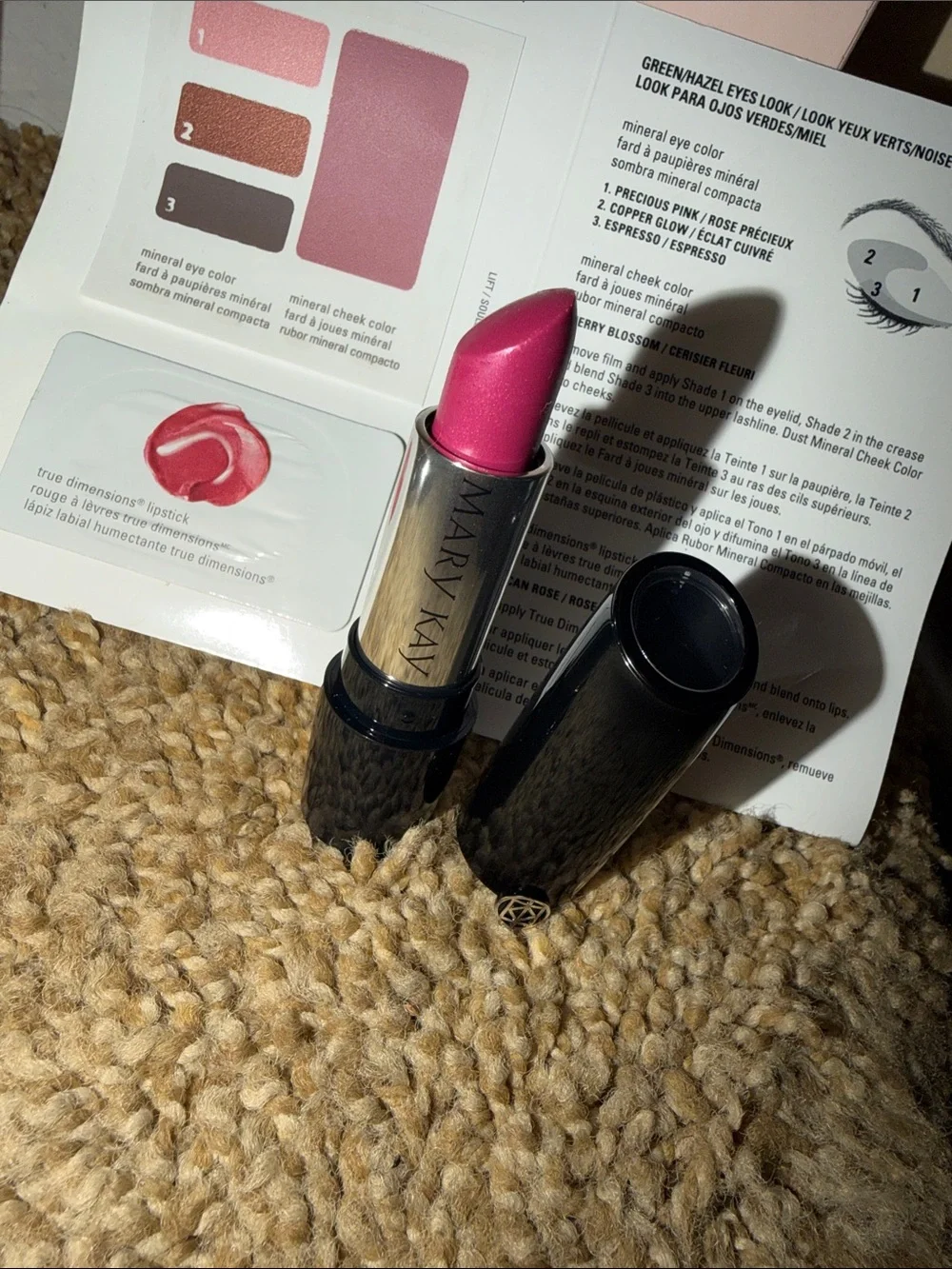 Mary Kay Satin Lipstick and Free color card — Shimmery Haute Rose Bonbon
